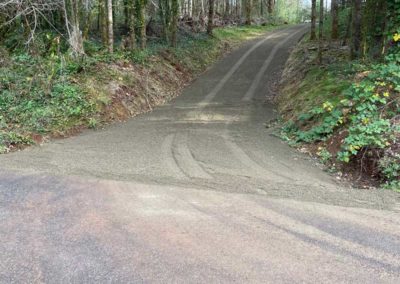 Graded road and gravel